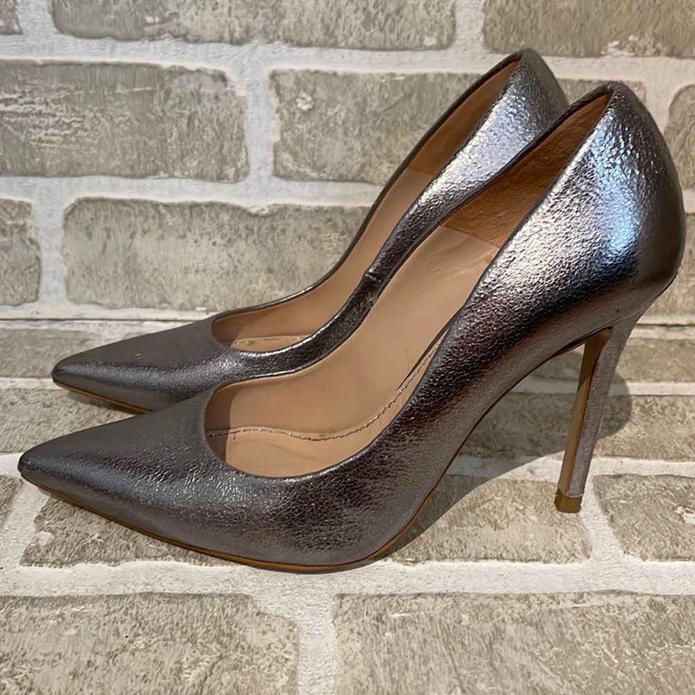 Zara dark silver escarpin, 4 inches heel, size 36